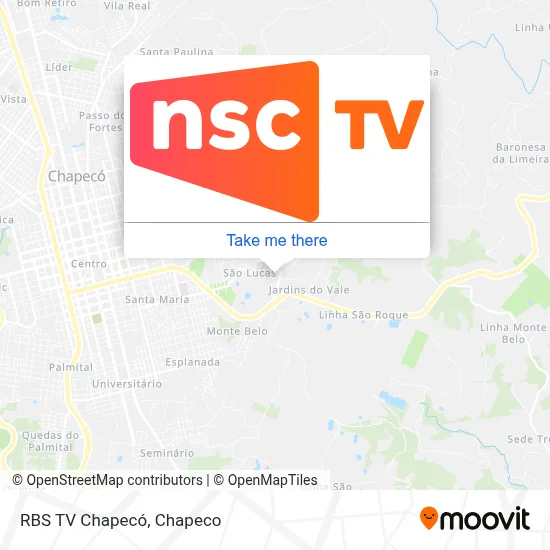 RBS TV Chapecó map