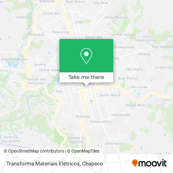 Transforma Materiais Elétricos map