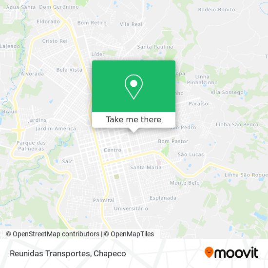 Reunidas Transportes map