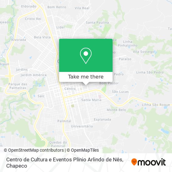 Mapa Centro de Cultura e Eventos Plínio Arlindo de Nês