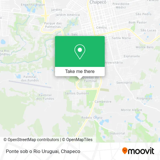 Ponte sob o Rio Uruguai map