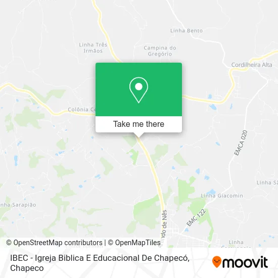IBEC - Igreja Biblica E Educacional De Chapecó map