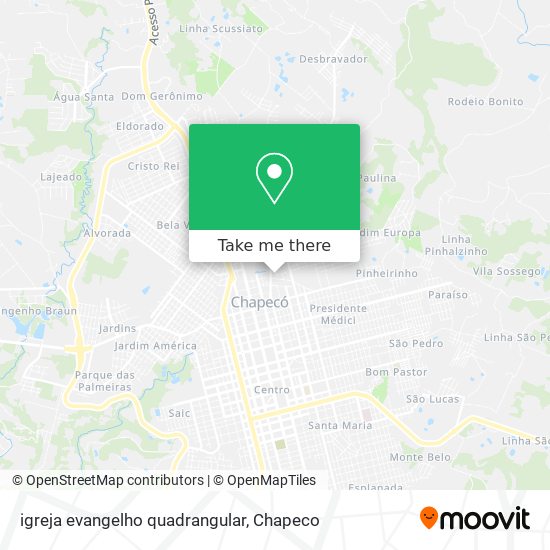igreja evangelho quadrangular map
