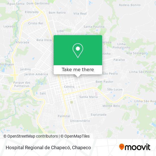 Hospital Regional de Chapecó map