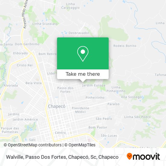 Walville, Passo Dos Fortes, Chapecó, Sc map