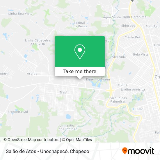 Salão de Atos - Unochapecó map