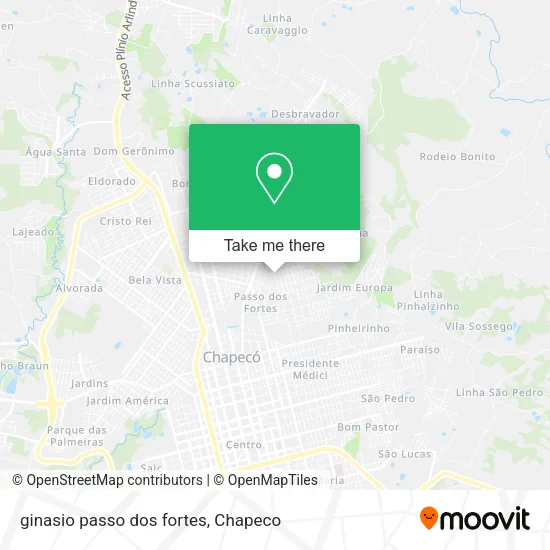 ginasio passo dos fortes map