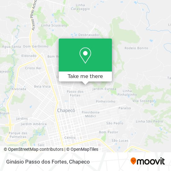 Ginásio Passo dos Fortes map