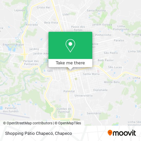 Mapa Shopping Pátio Chapecó
