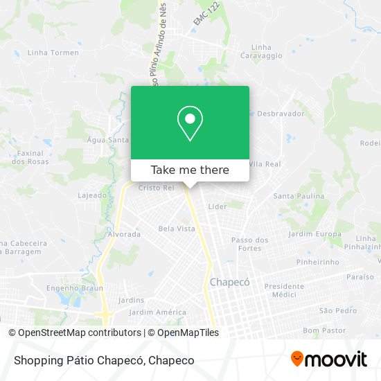 Shopping Pátio Chapecó map