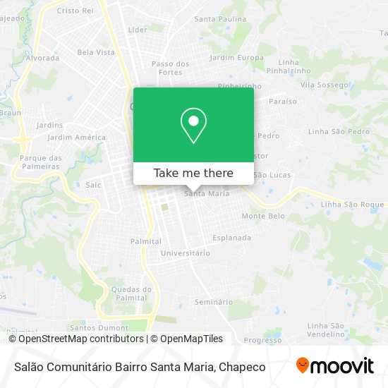 Mapa Salão Comunitário Bairro Santa Maria