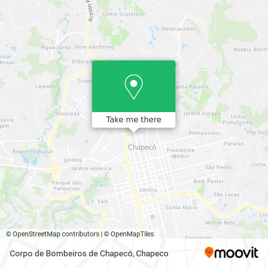 Corpo de Bombeiros de Chapecó map