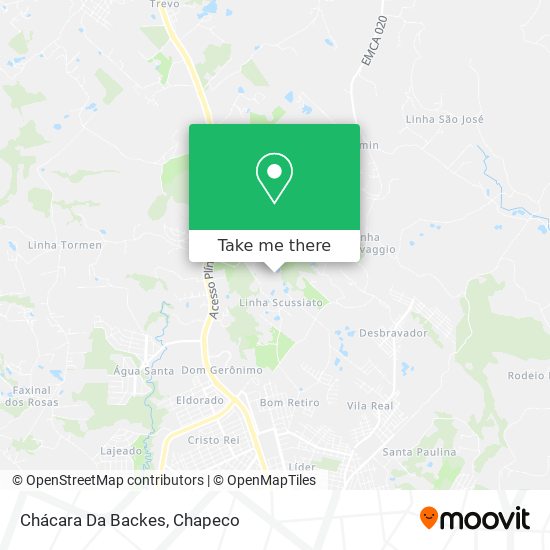 Chácara Da Backes map