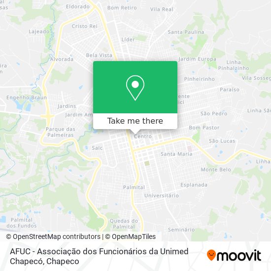 AFUC - Associação dos Funcionários da Unimed Chapecó map
