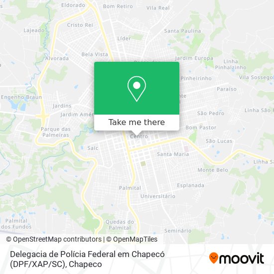 Delegacia de Polícia Federal em Chapecó (DPF / XAP / SC) map