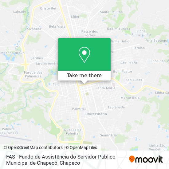 FAS - Fundo de Assistência do Servidor Publico Municipal de Chapecó map