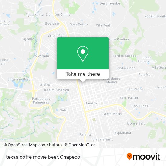 Mapa texas coffe movie beer