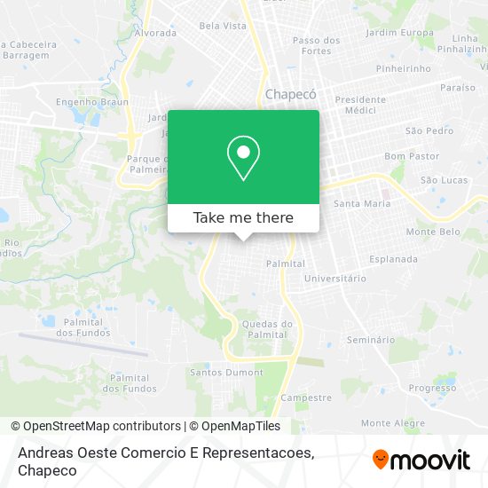 Andreas Oeste Comercio E Representacoes map