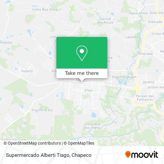 Mapa Supermercado Alberti Tiago