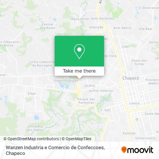 Wanzen Industria e Comercio de Confeccoes map