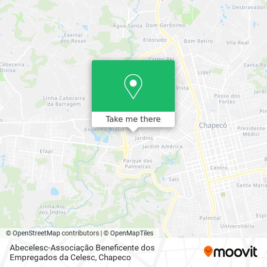 Abecelesc-Associação Beneficente dos Empregados da Celesc map