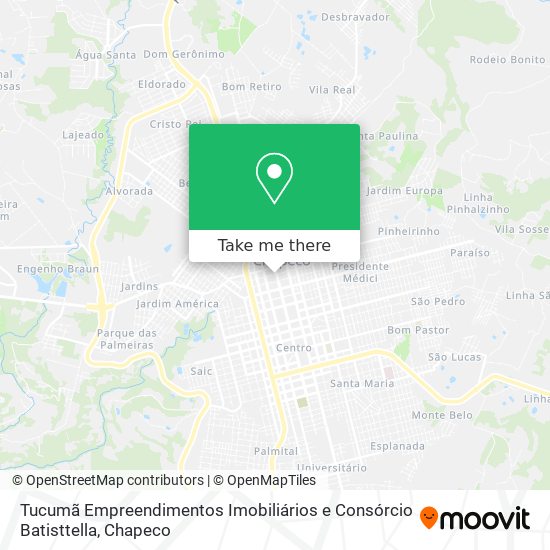 Mapa Tucumã Empreendimentos Imobiliários e Consórcio Batisttella