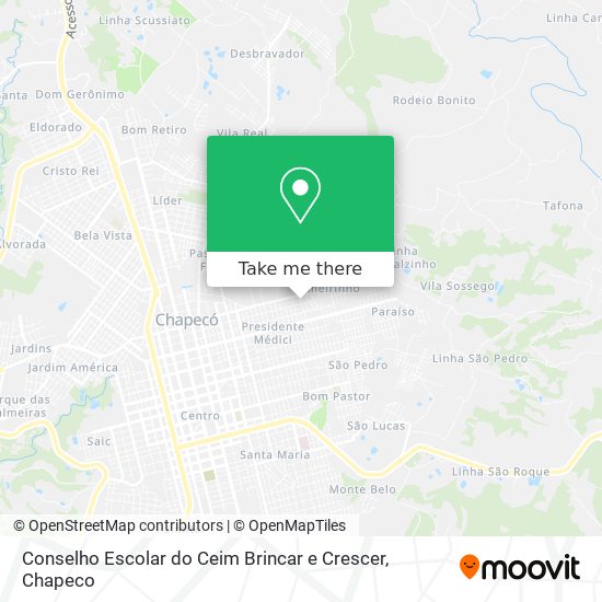 Conselho Escolar do Ceim Brincar e Crescer map