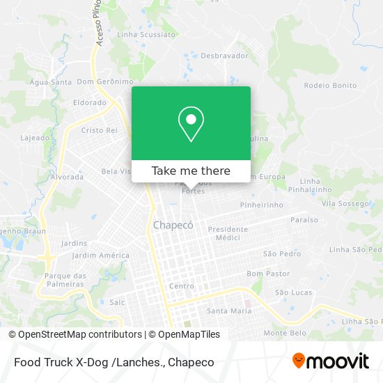 Food Truck X-Dog /Lanches. map