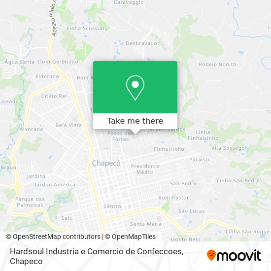 Mapa Hardsoul Industria e Comercio de Confeccoes