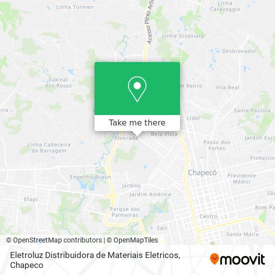 Eletroluz Distribuidora de Materiais Eletricos map
