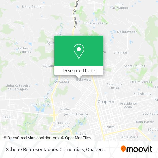 Schebe Representacoes Comerciais map