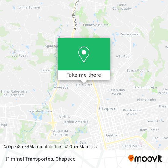 Mapa Pimmel Transportes