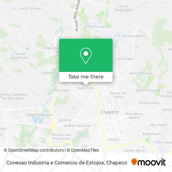 Mapa Conexao Industria e Comercio de Estojos