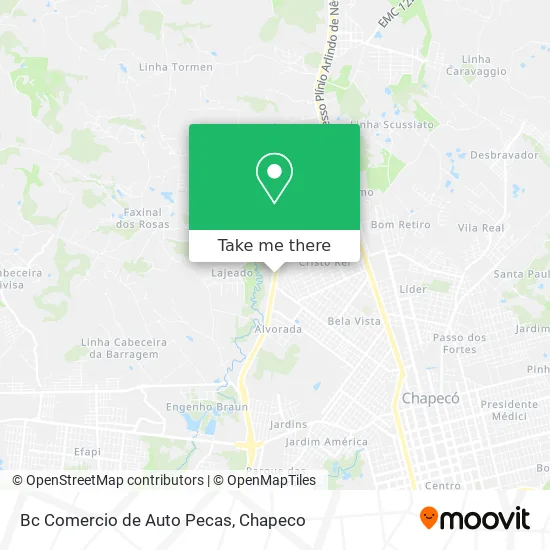 Bc Comercio de Auto Pecas map