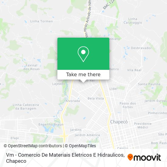 Vm - Comercio De Materiais Eletricos E Hidraulicos map