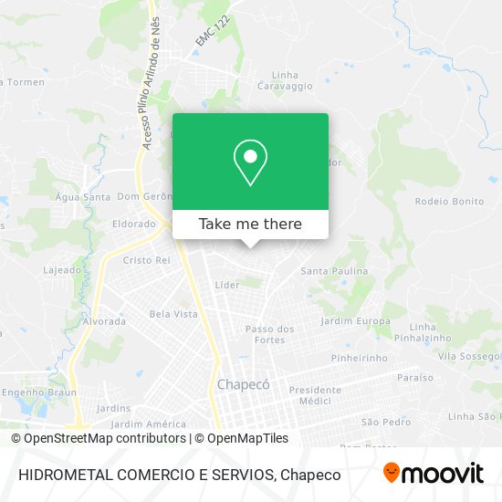HIDROMETAL COMERCIO E SERVIOS map