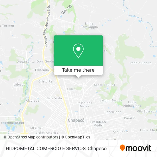 HIDROMETAL COMERCIO E SERVIOS map