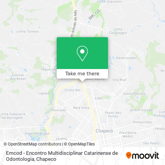 Emcod - Encontro Multidisciplinar Catarinense de Odontologia map