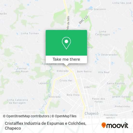 Cristalflex Indústria de Espumas e Colchões map