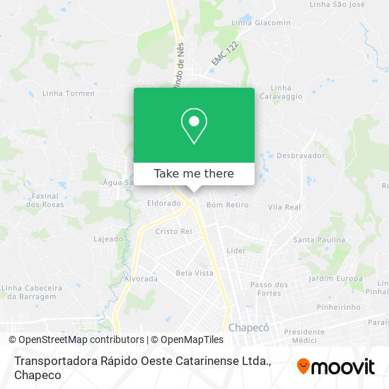 Transportadora Rápido Oeste Catarinense Ltda. map