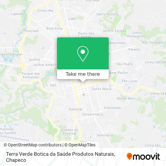 Mapa Terra Verde Botica da Saúde Produtos Naturais