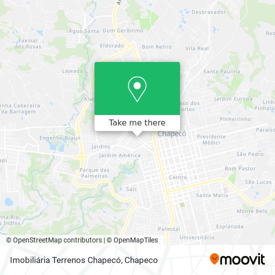 Mapa Imobiliária Terrenos Chapecó