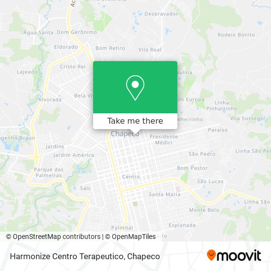 Mapa Harmonize Centro Terapeutico