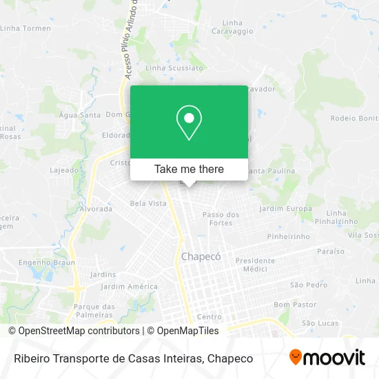 Ribeiro Transporte de Casas Inteiras map