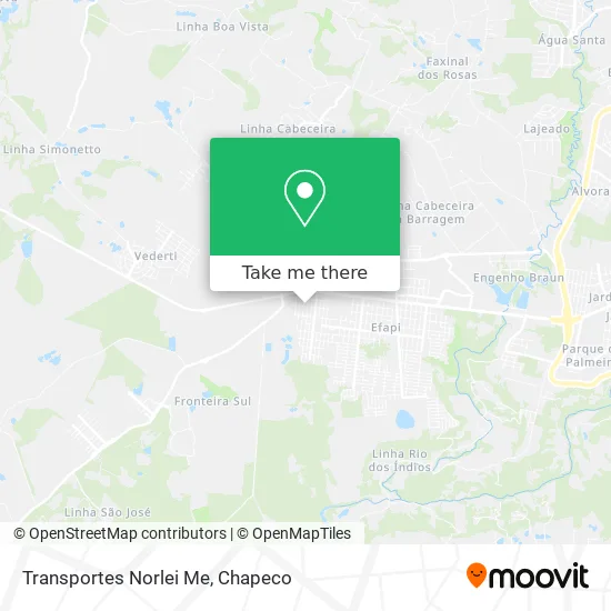 Transportes Norlei Me map