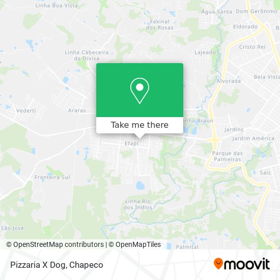 Pizzaria X Dog map