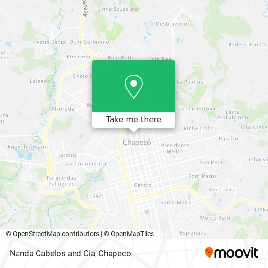 Nanda Cabelos and Cia map