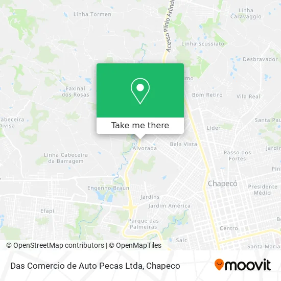 Das Comercio de Auto Pecas Ltda map