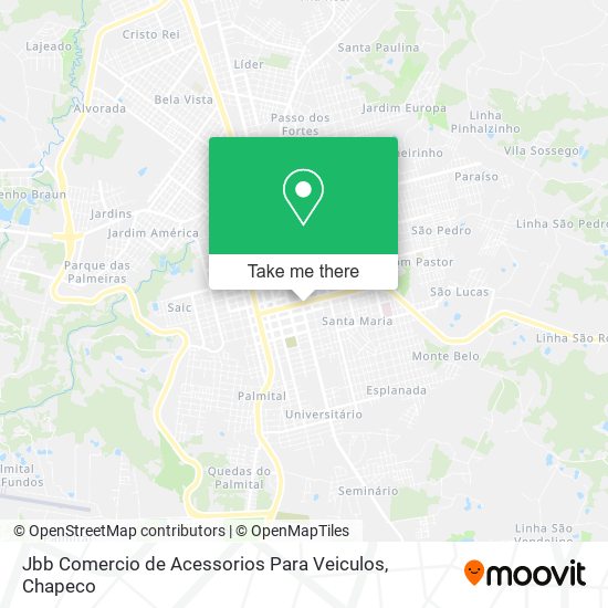 Jbb Comercio de Acessorios Para Veiculos map