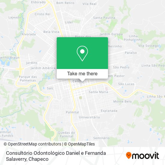 Mapa Consultório Odontológico Daniel e Fernanda Salaverry